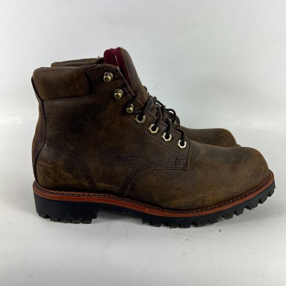 Chippewa LLBean Katahdin Iron Works men’s size 8 brown waterproof leather boots - Picture 2 of 11